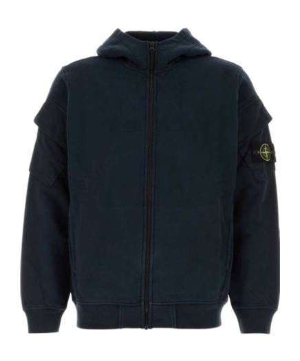Stone Island Midnight Blue Cotton Sweatshirt In Blue