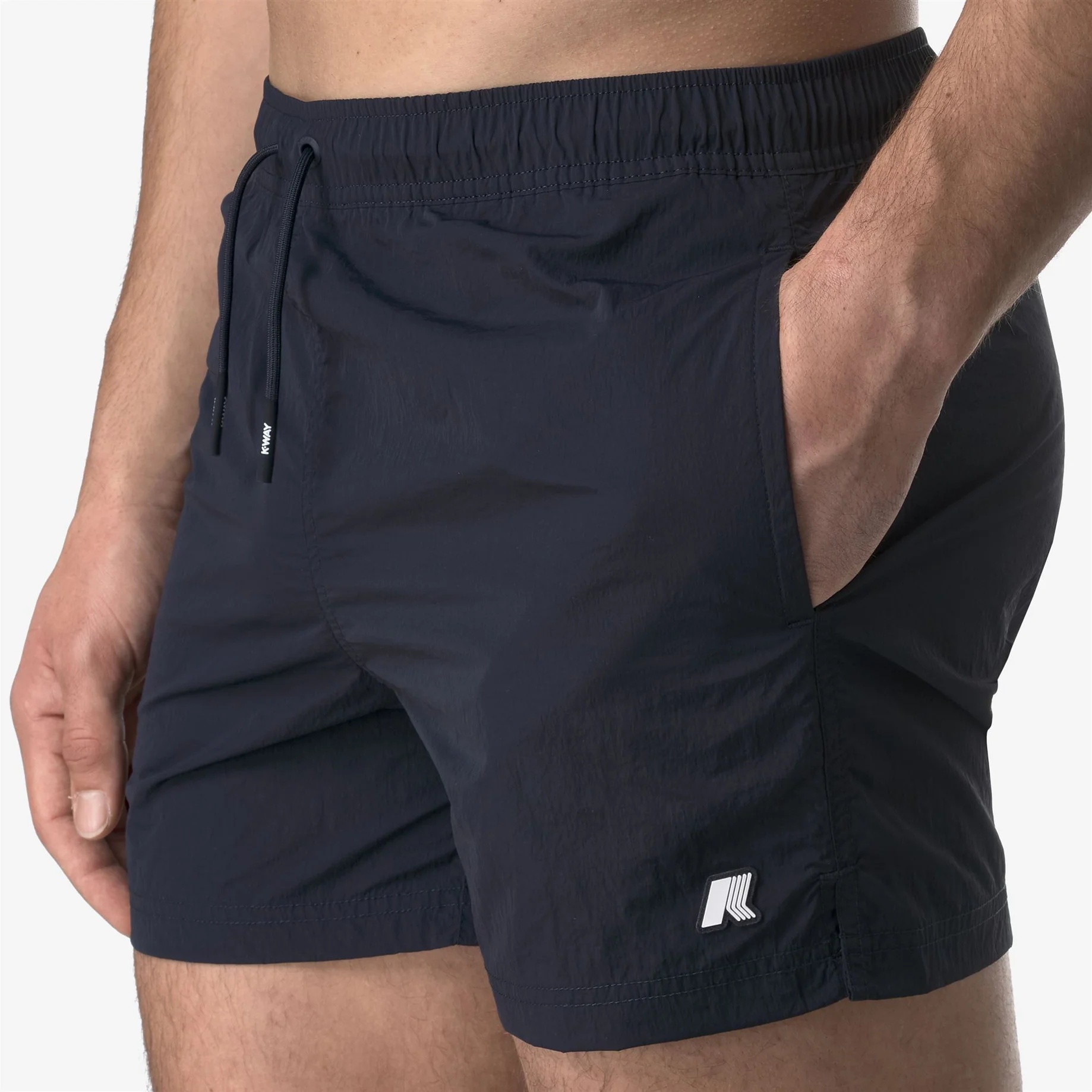 K-way Drawstring Waist Swim Shorts In Blue