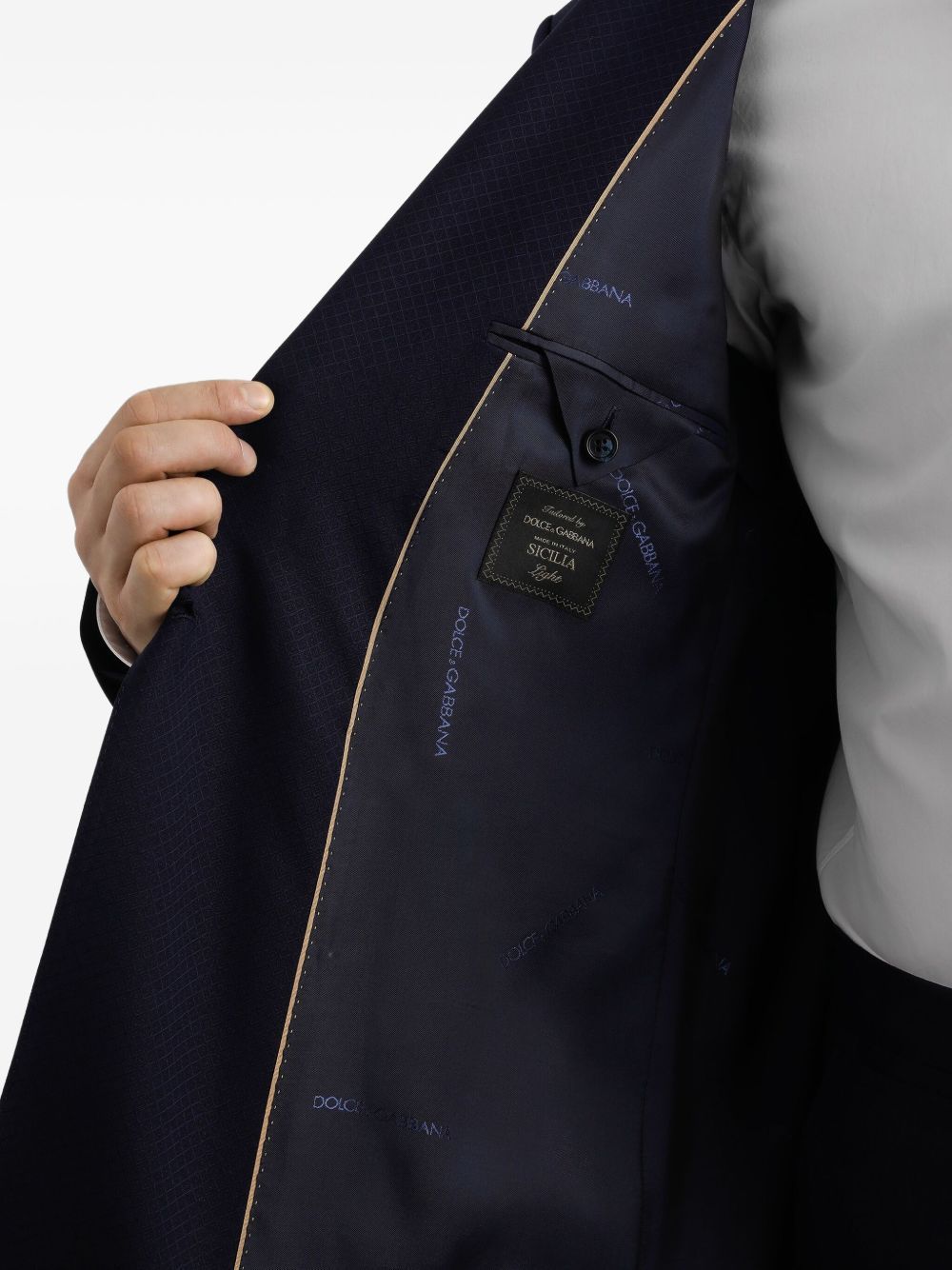 Dolce & Gabbana Double-breasted Suit In Blue