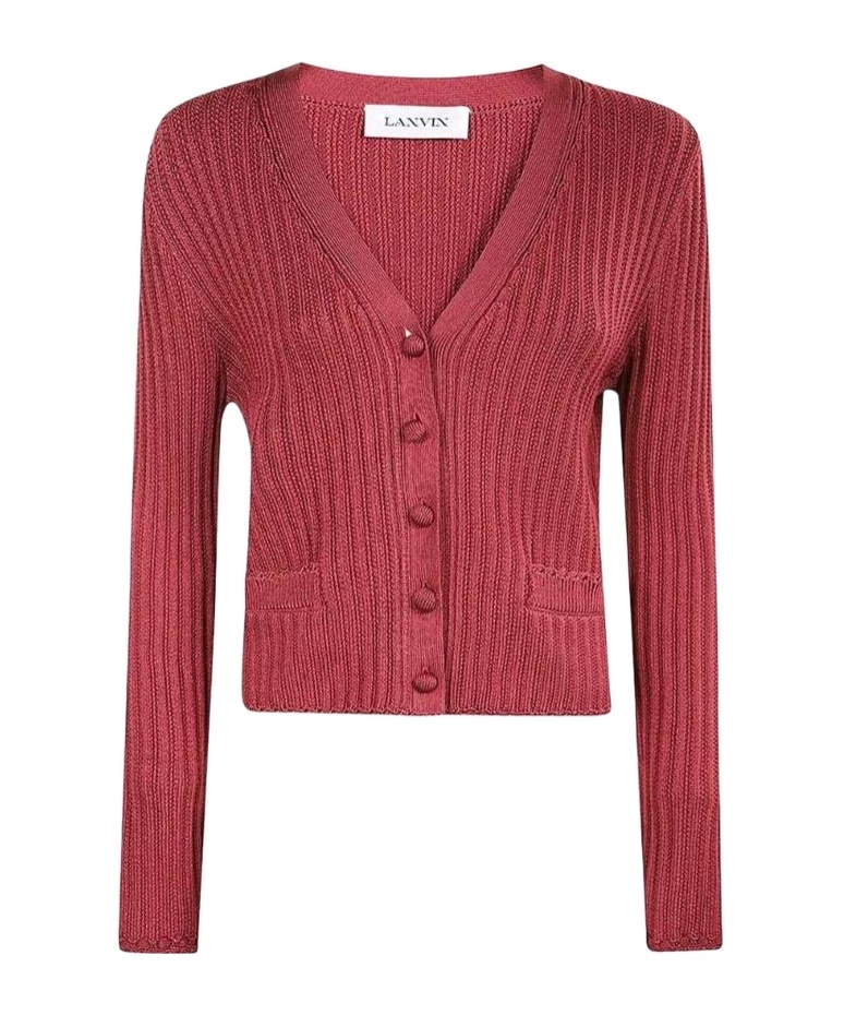 Lanvin Long-sleeved Sweater In Brown