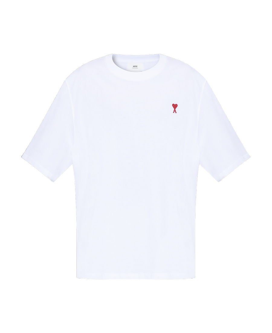 Shop Ami Alexandre Mattiussi Ami De Coeur Cotton T-shirt In White