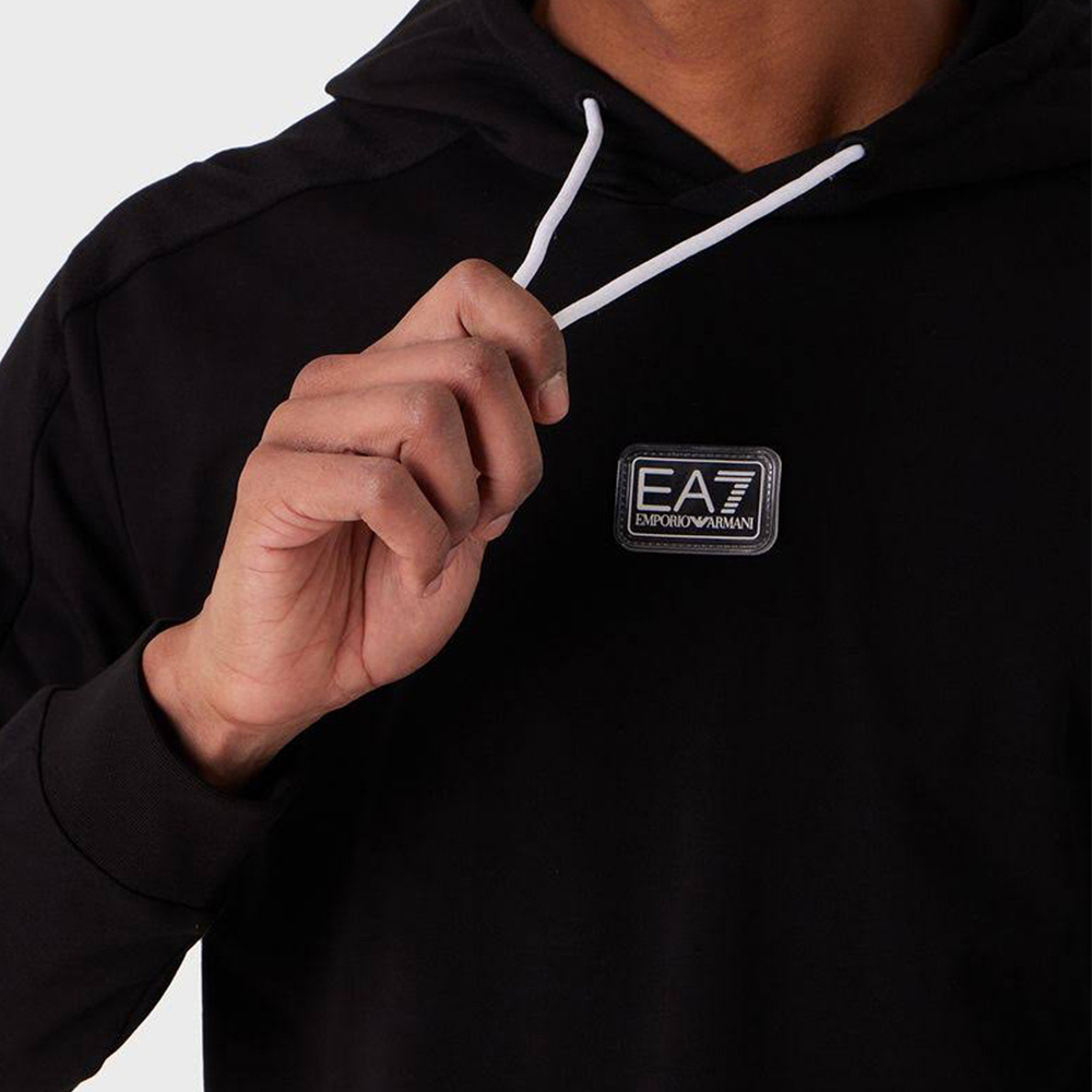 Ea7 Logo Pattern Sweater In Black