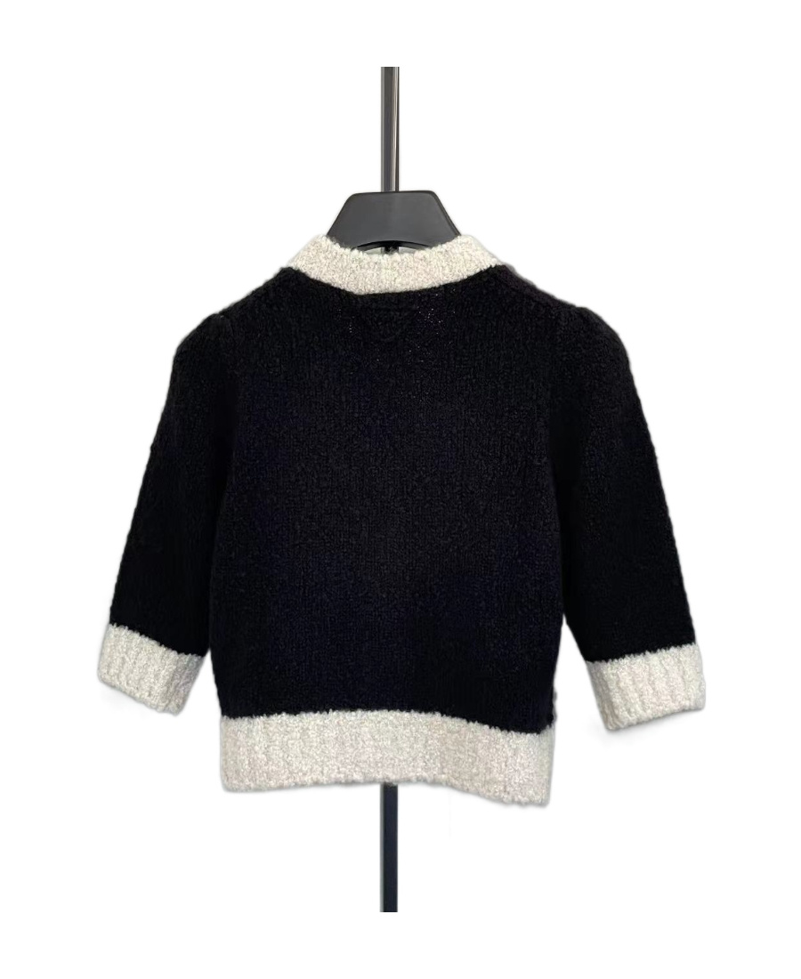 Prada V-neck Long-sleeved Sweater In Black