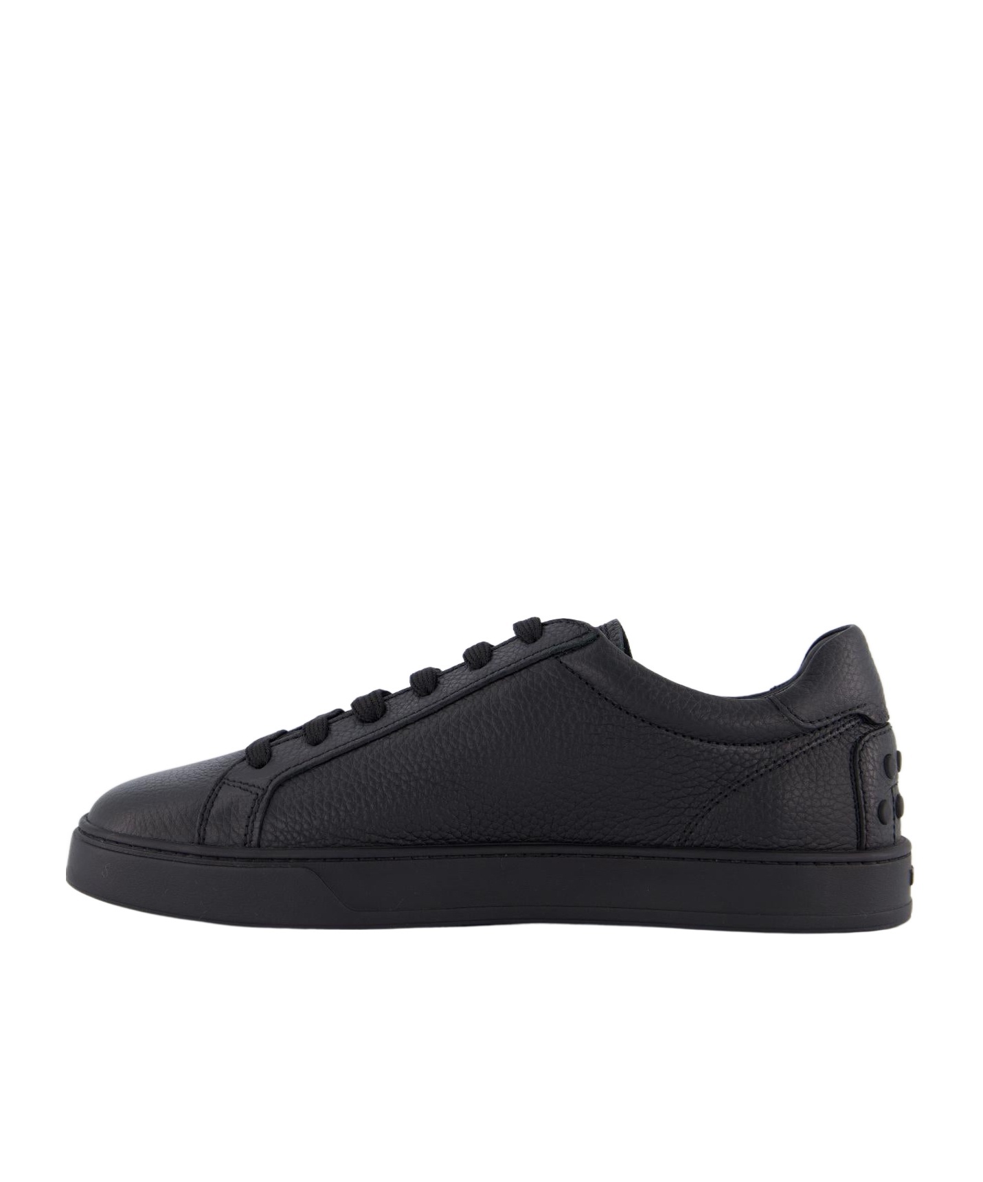 Tod's Rubber Sole Round Toe Low-top Sneakers In Black