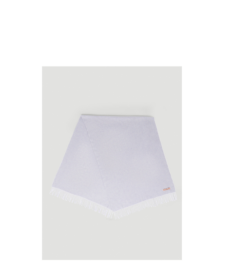 Acne Studios Fringed-edge Wool Scarf In White