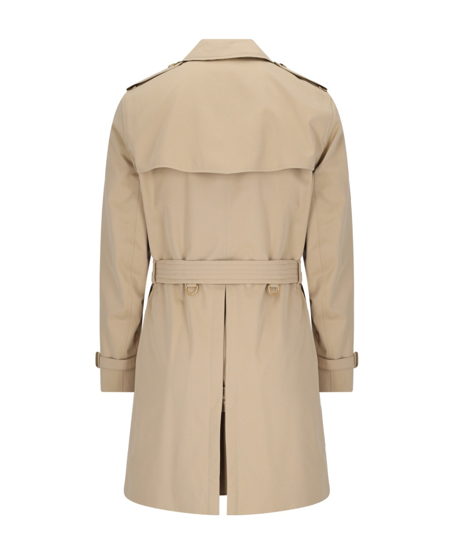 Burberry Cotton Gabardine Trench Coat In Nude