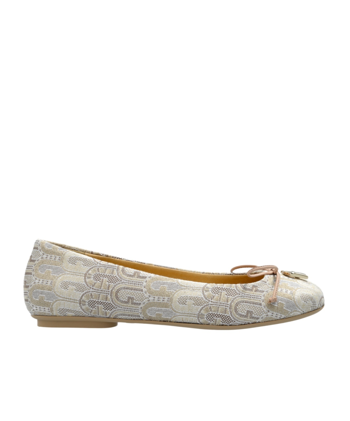 Furla Round Head Ballet Shoes In Gray