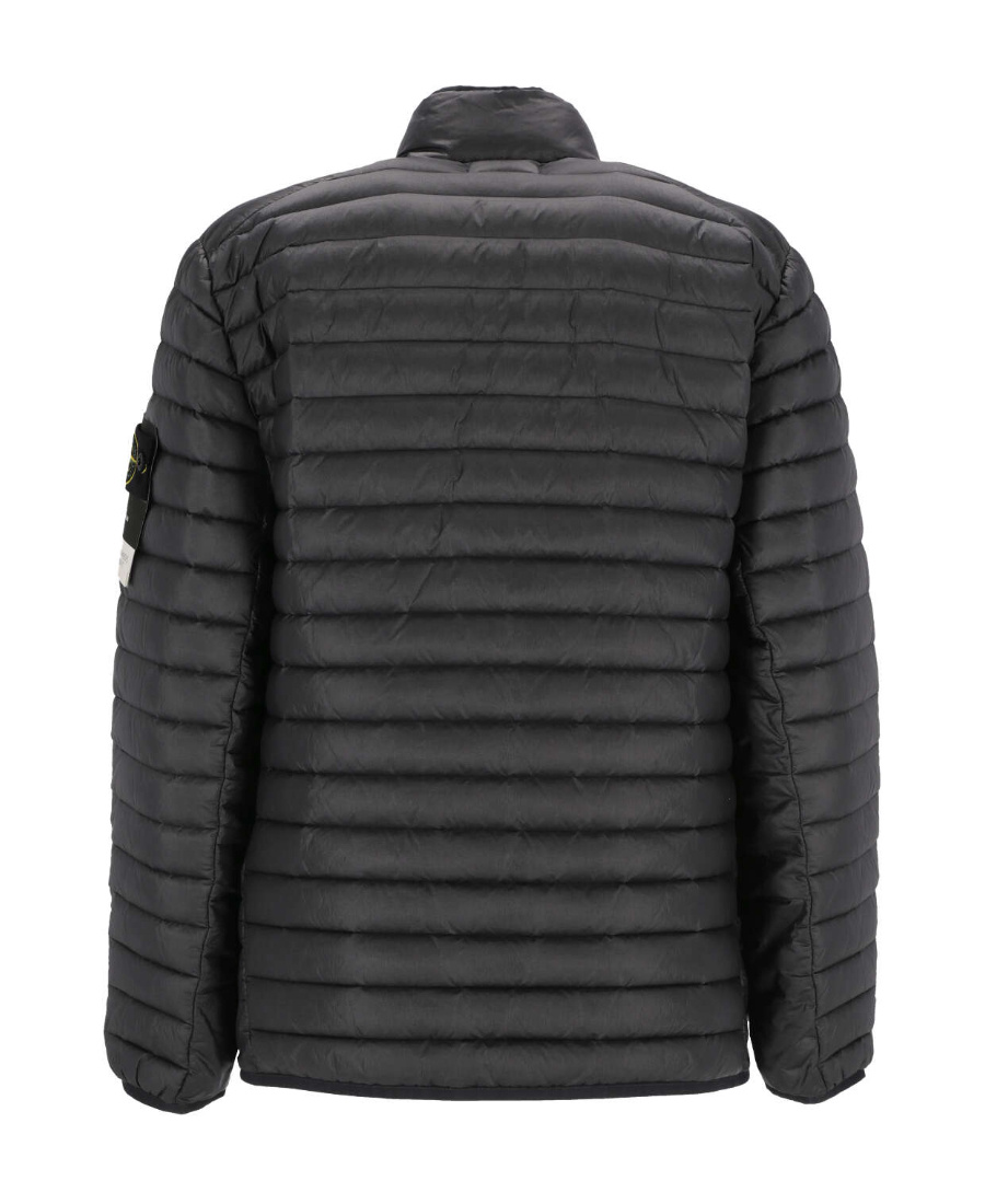 Stone Island Compass-patch Padded Jacket In Gray