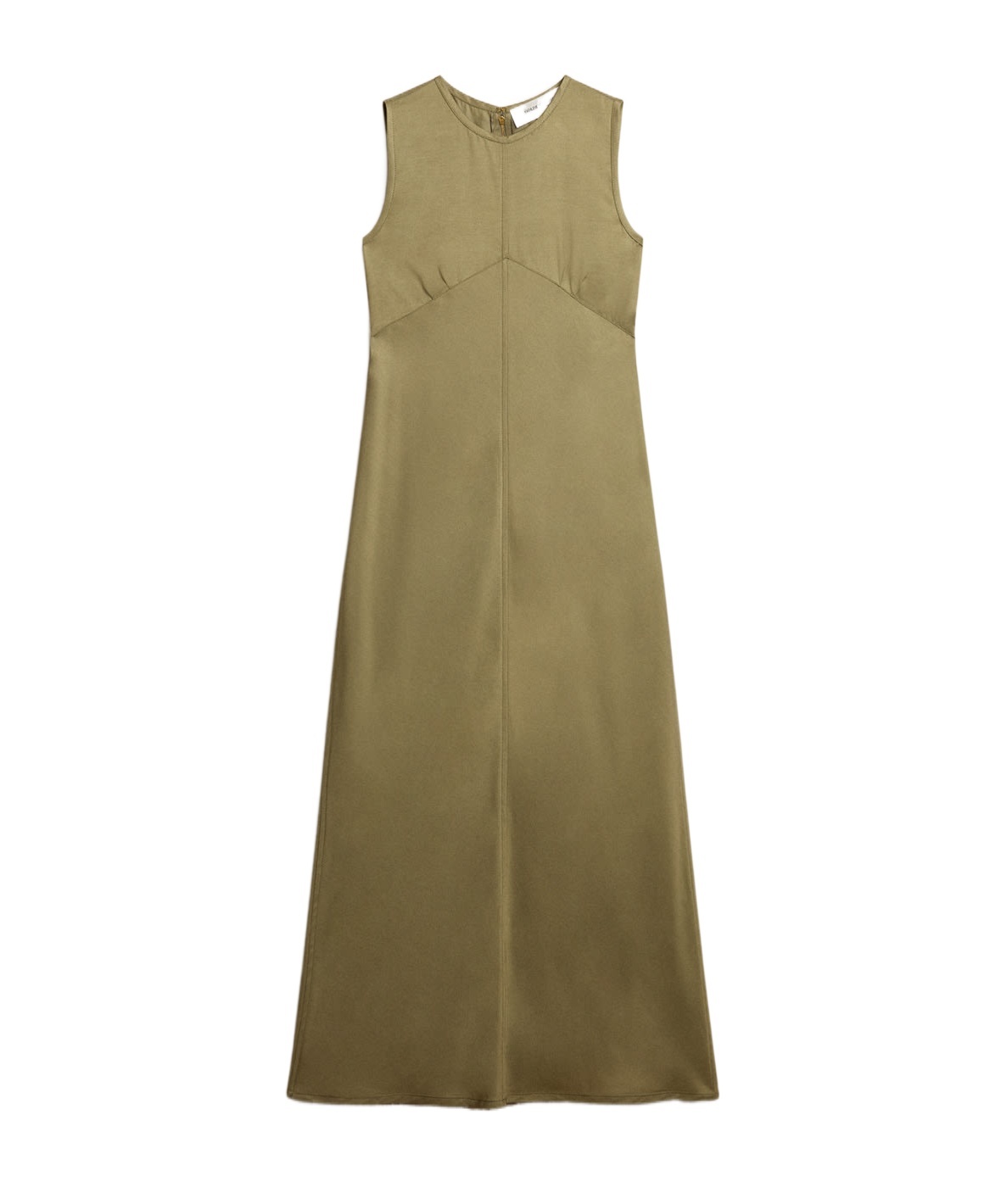 Golden Goose Journey Embellished Twill Midi Dress In Green