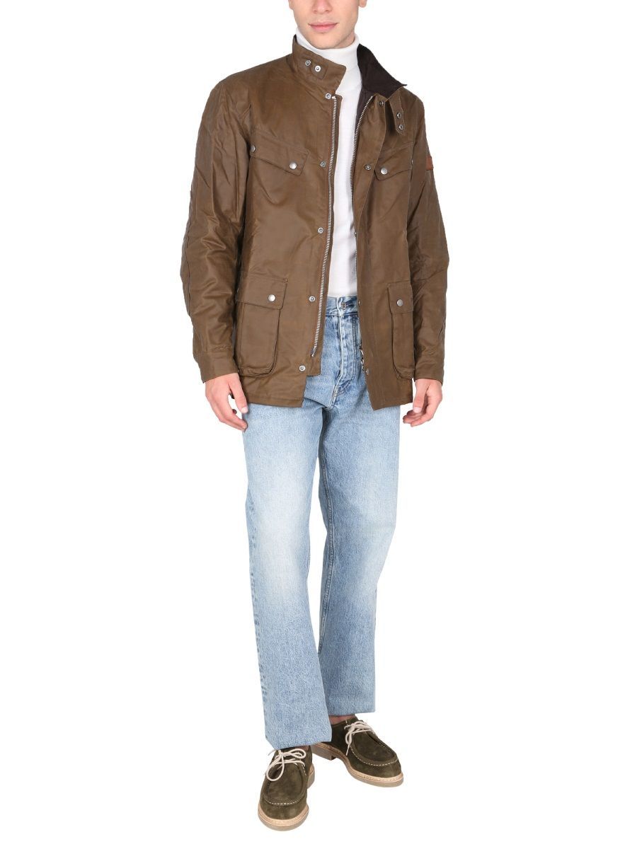 Barbour Right-collar Casual Jacket In Brown