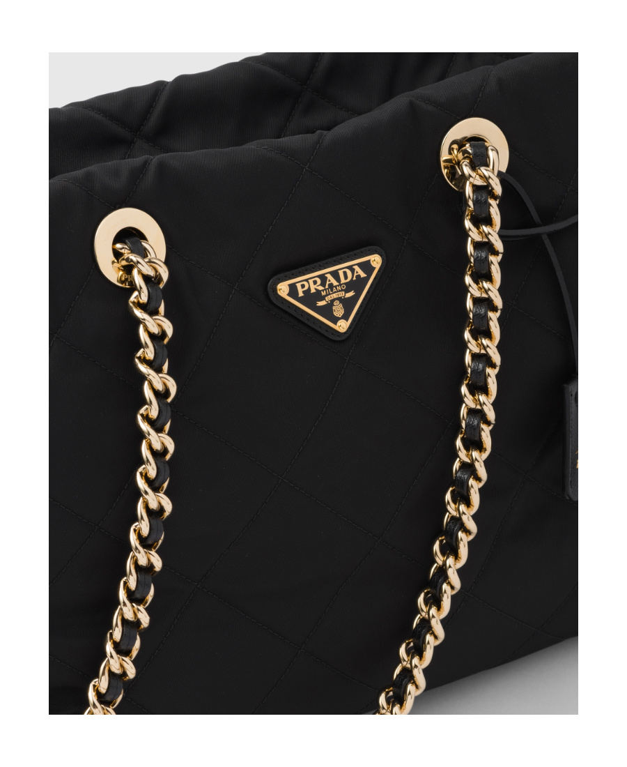 Prada Re-edition 1995 Chaine Medium Re-nylon Bag In Black