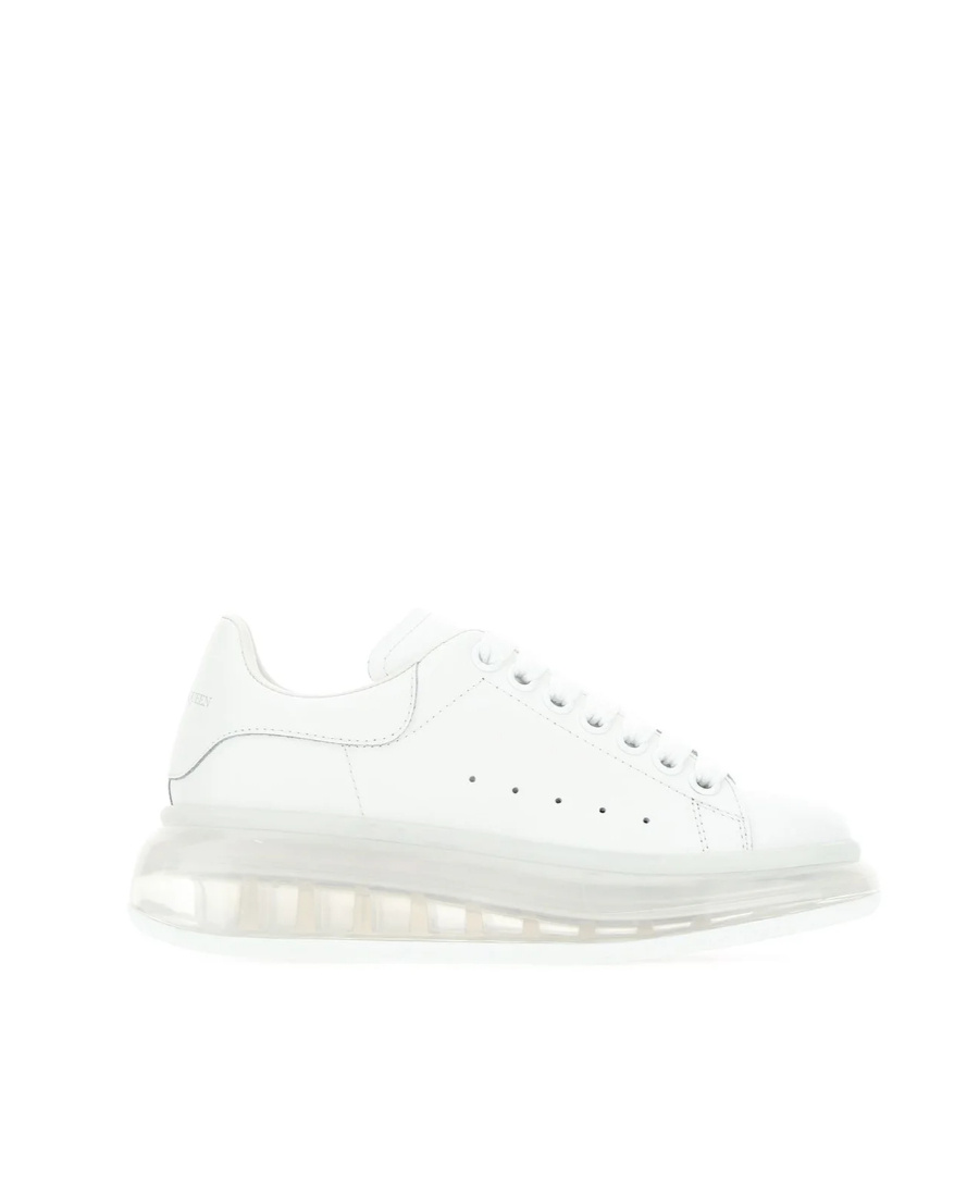 ALEXANDER MCQUEEN CLEAR SOLE LEATHER SNEAKERS