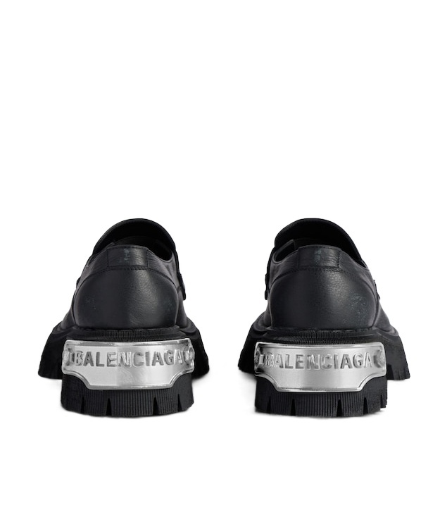 Balenciaga 50mm Tractor Leather Loafers In Black