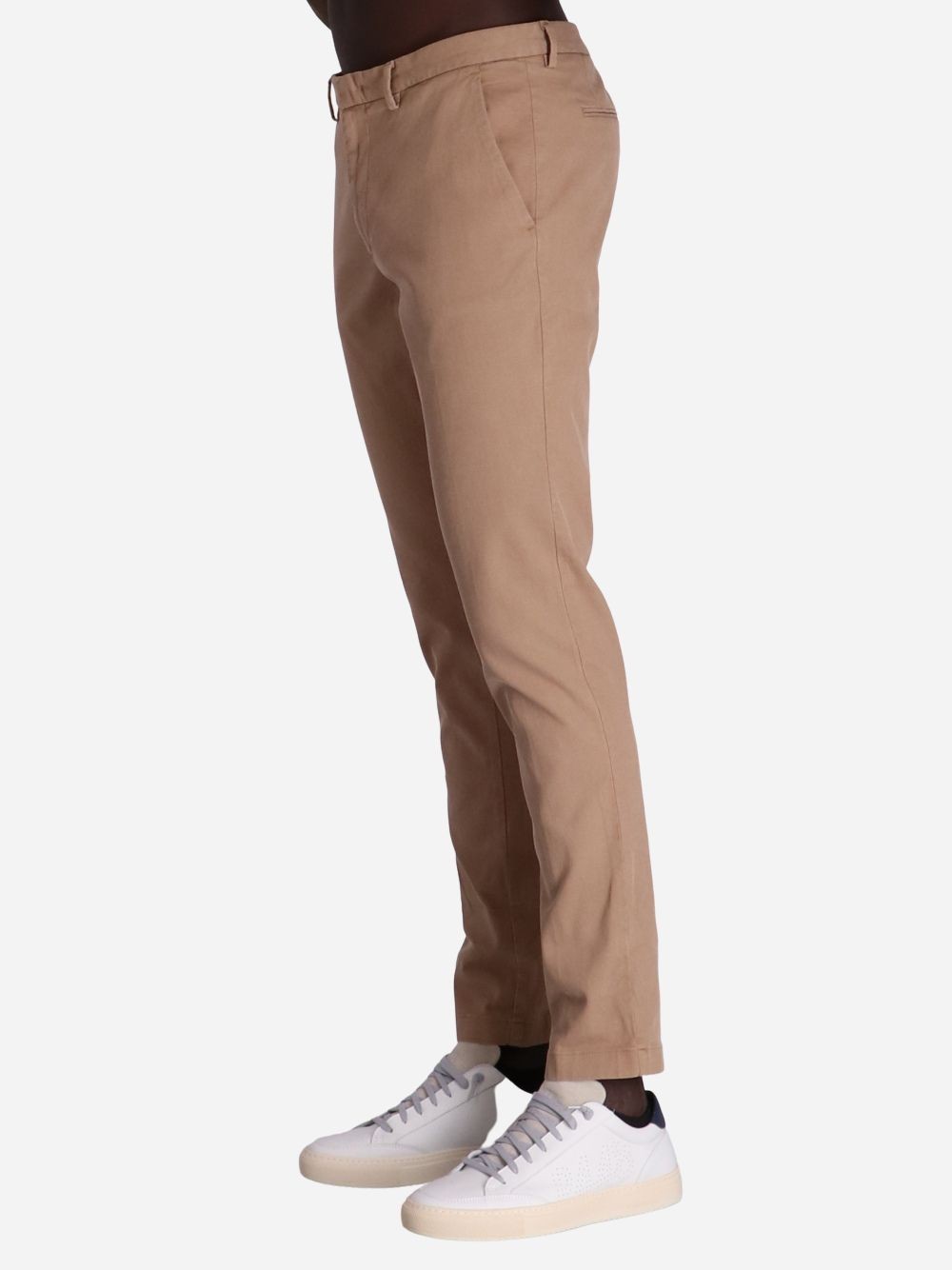 Hugo Boss Mid-rise Slim-fit Tapered Chinos In Nude