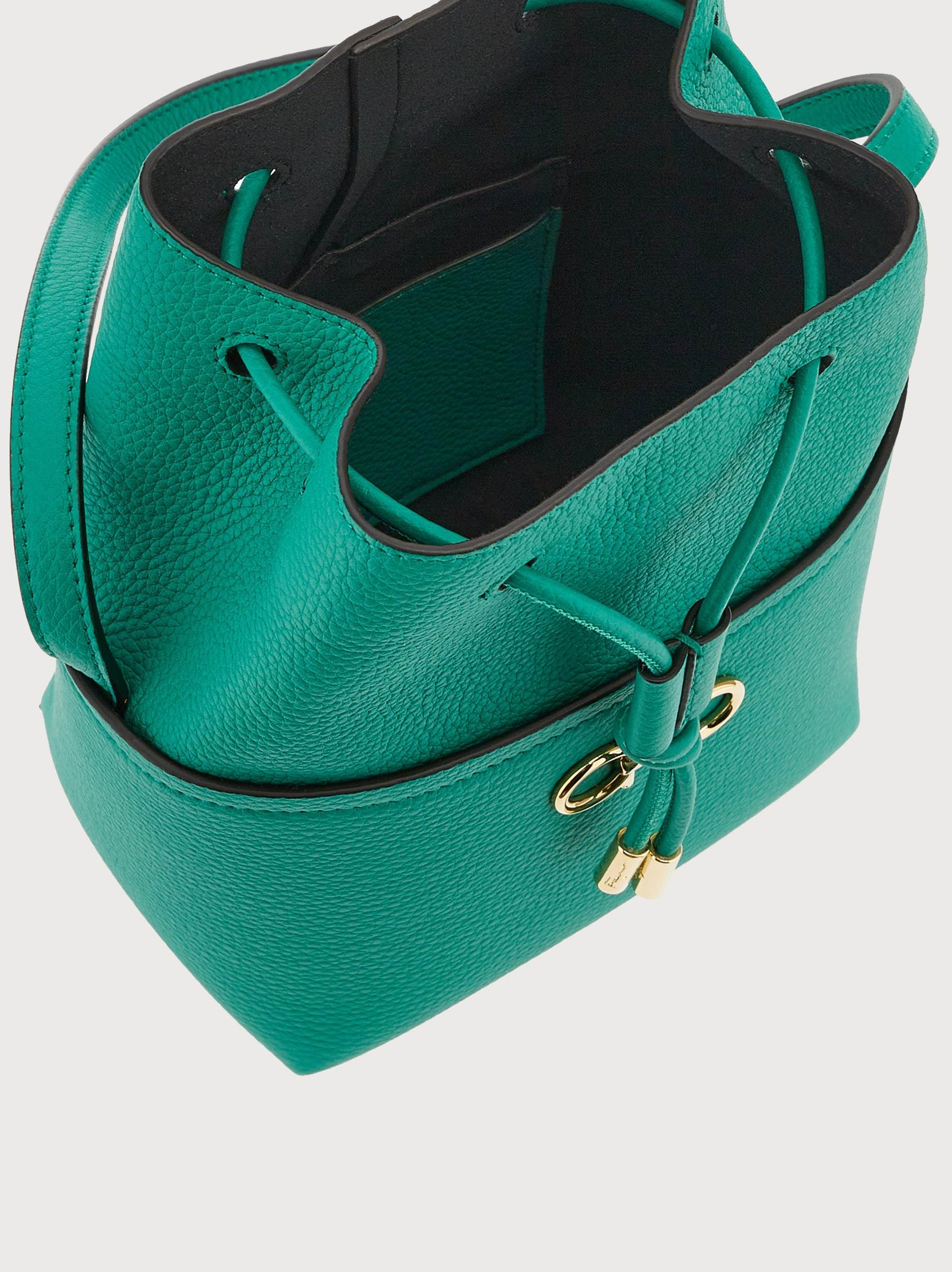 Ferragamo Logo Mini Bag In Green