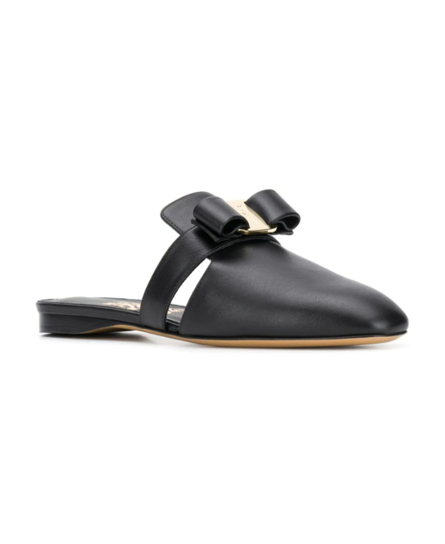 Ferragamo Briza Vara Bow-embellished Mules In Black