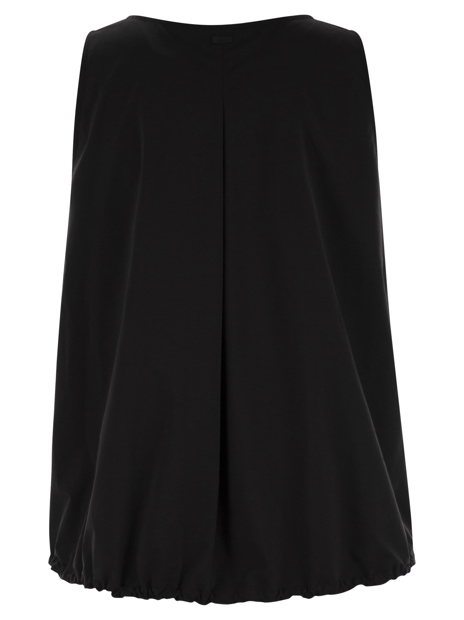Herno Sleeveless Top In Tech Trait In Black