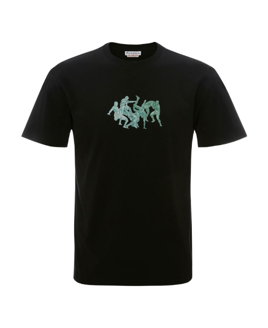 Jw Anderson Anglada Graphic-print T-shirt In Black