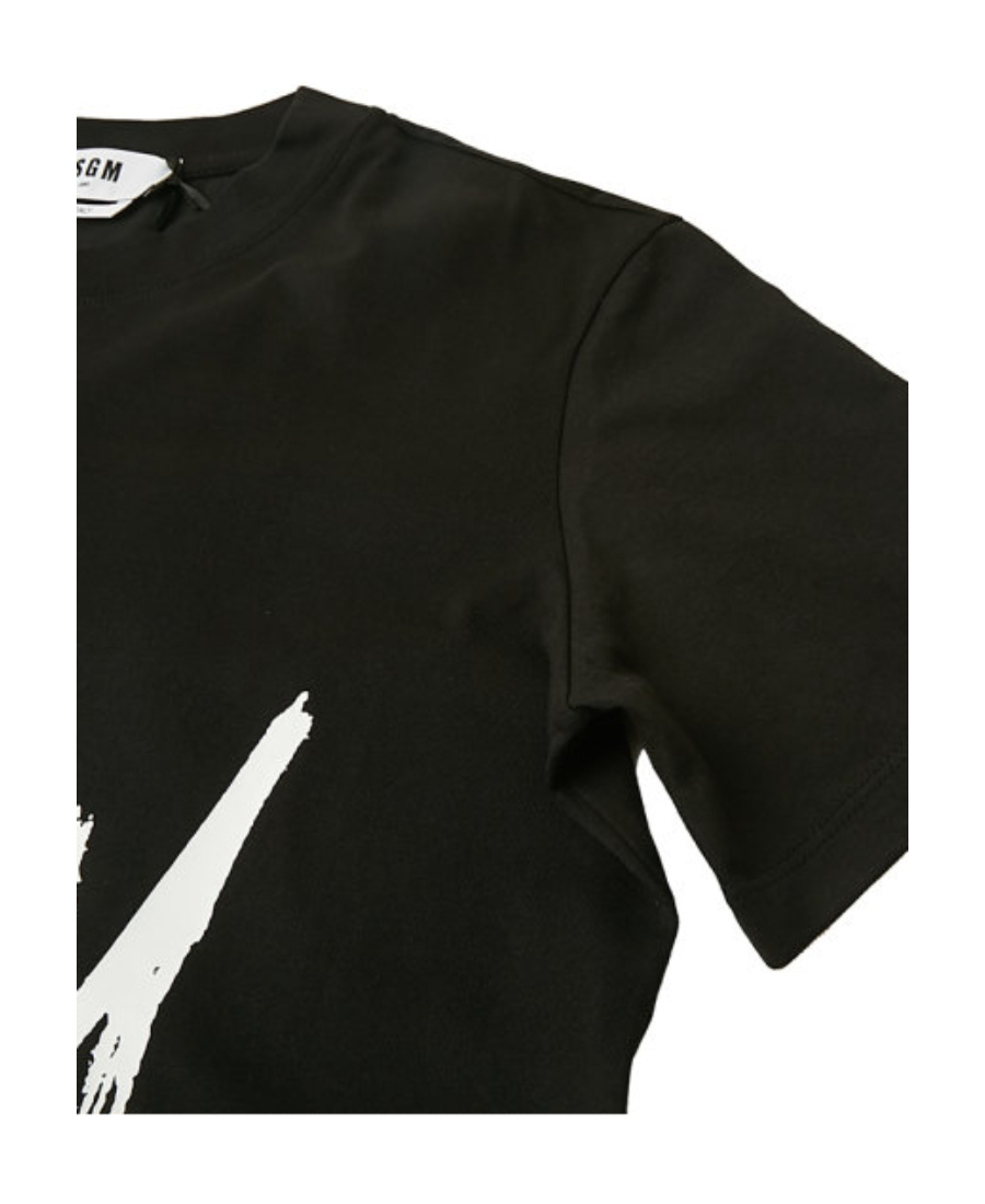 Msgm Logo Short-sleeved T-shirt In Black