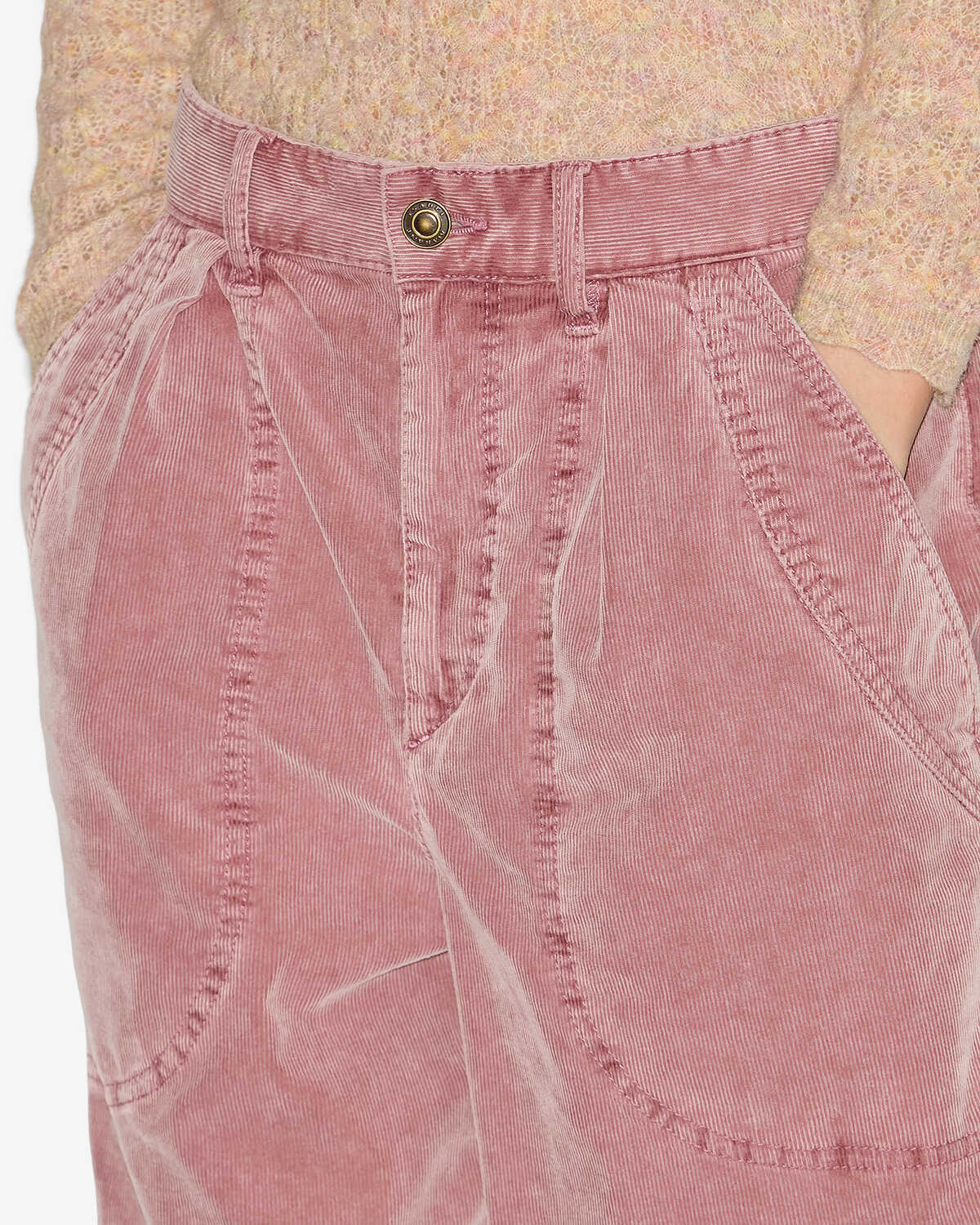 Isabel Marant Étoile Onyta Corduroy Pants In Pink