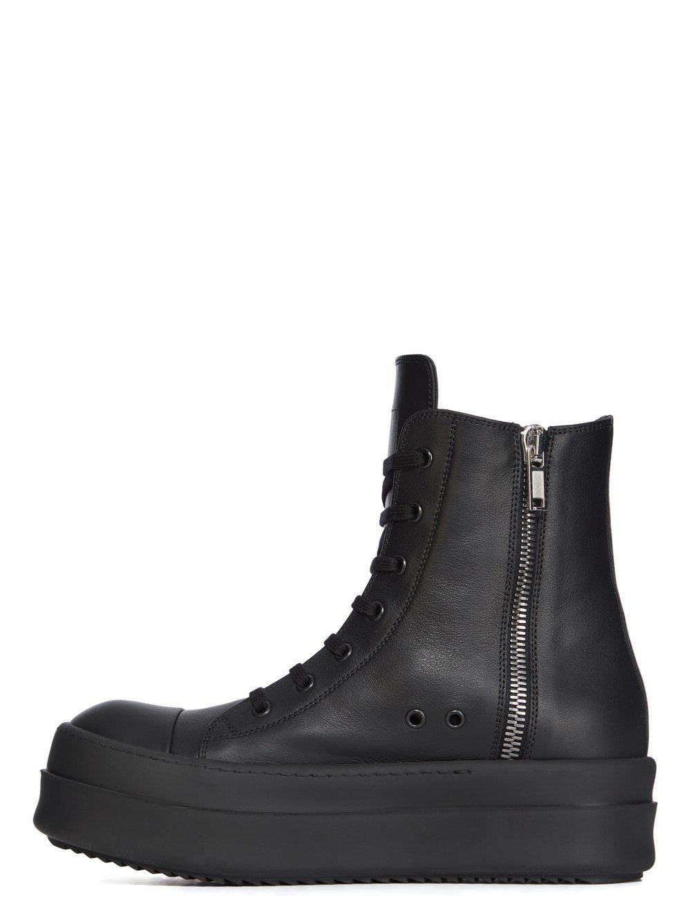 Rick Owens Round-toed Ankle Boots In Black