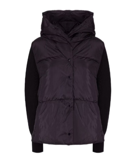 Canada Goose Long-sleeved Down Jacket In Black