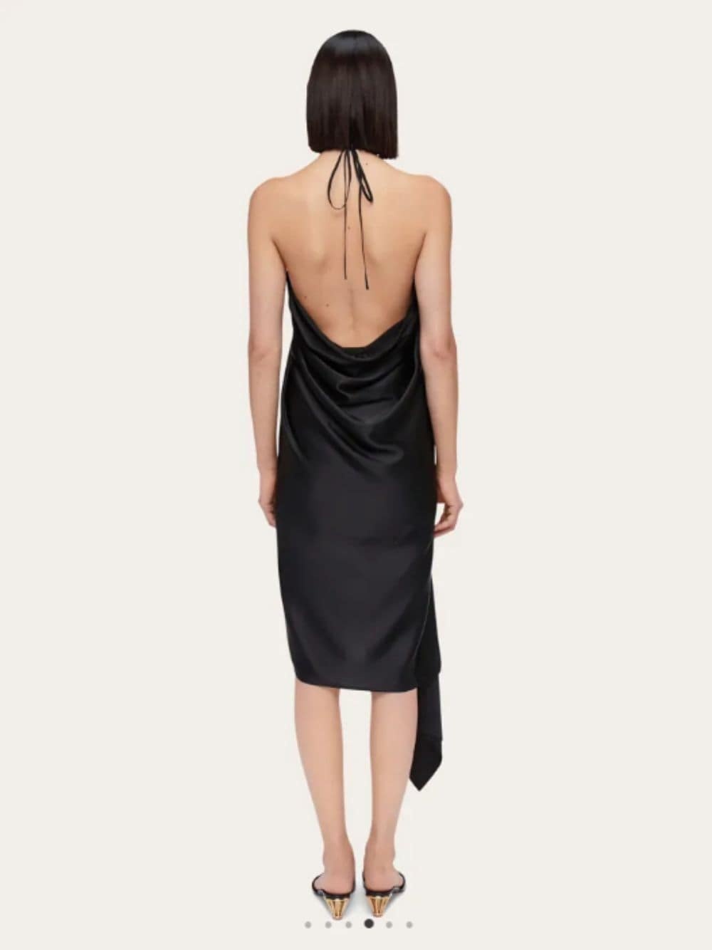 Ferragamo Asymmetrical Dress In Black