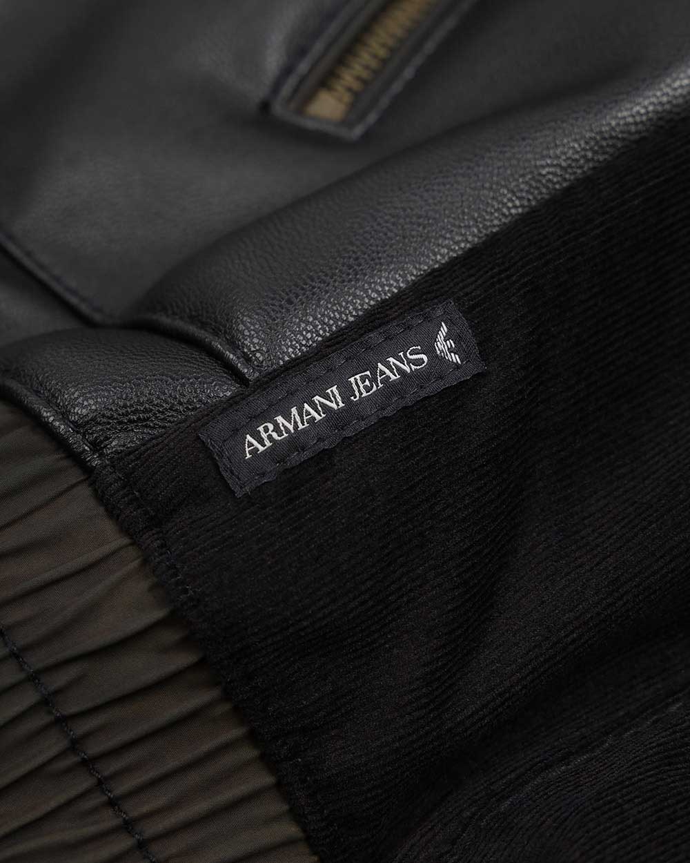 ARMANI JEANS LEATHER CASUAL JACKET