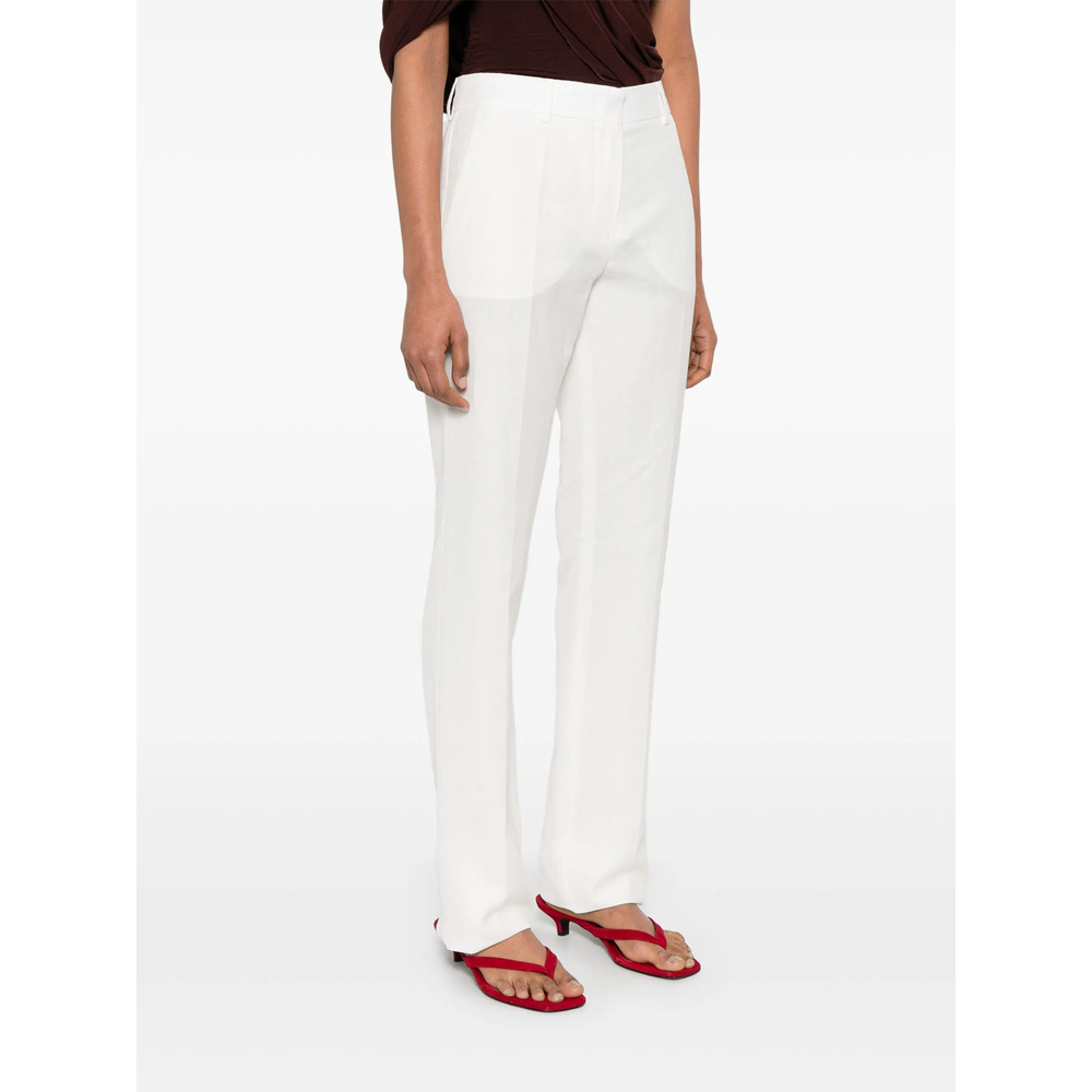 Sportmax Belt Loops Slacks In White