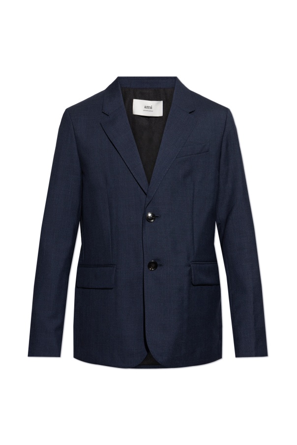 Ami Alexandre Mattiussi Long-sleeved Suit Coat In Black