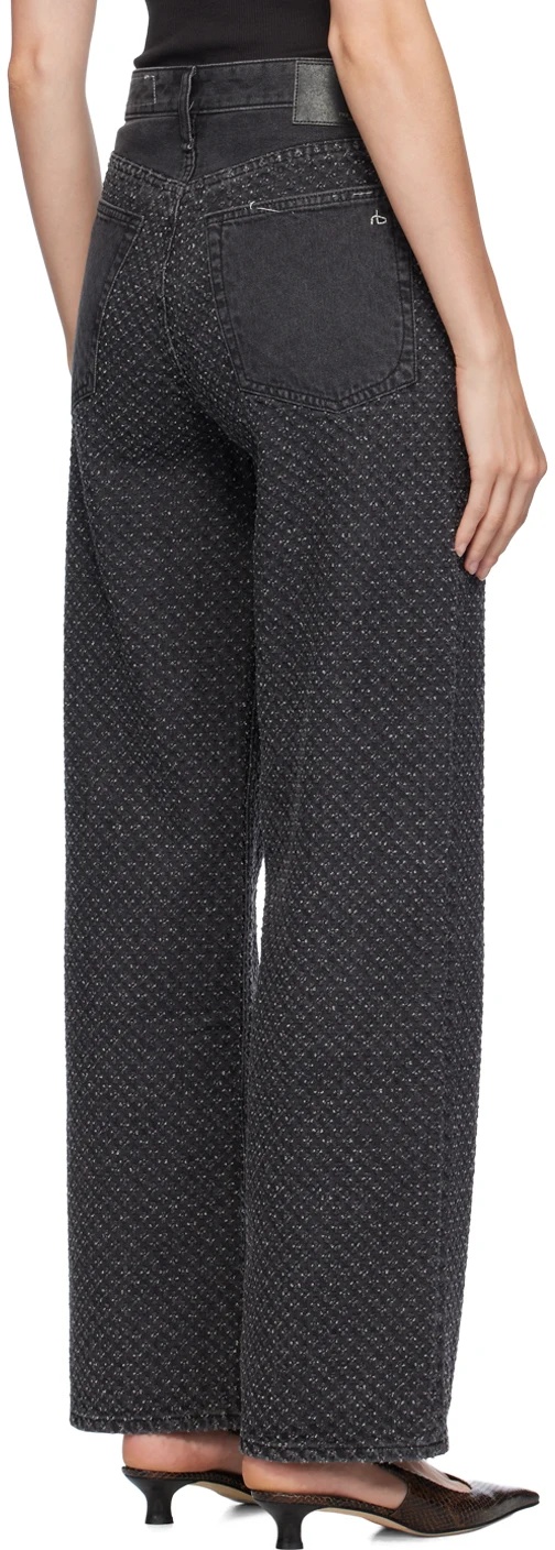 Rag & Bone Logan Wide-leg Denim Pants In Black
