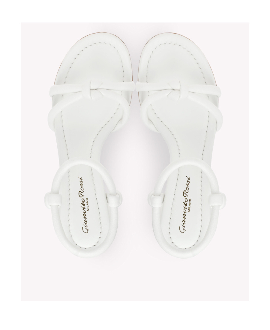 Gianvito Rossi Cassis 70mm Leather Sandals In White