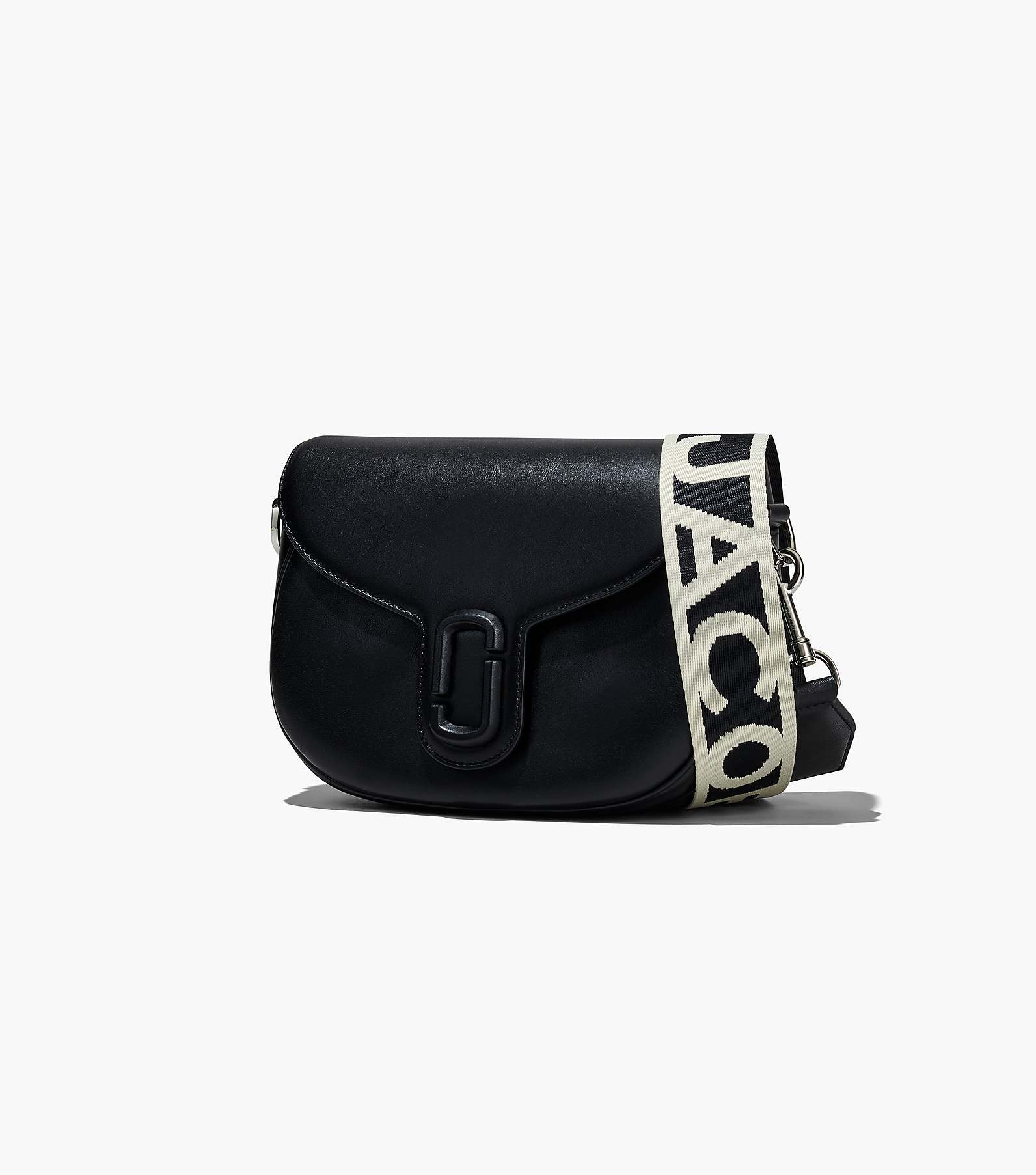 Marc Jacobs The Covered J Marc Large Saddle Bag In Black