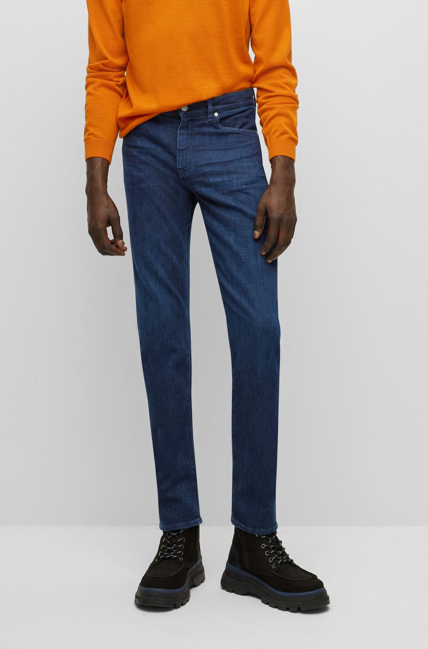 Hugo Boss Delano Cashmere Jean In Blue