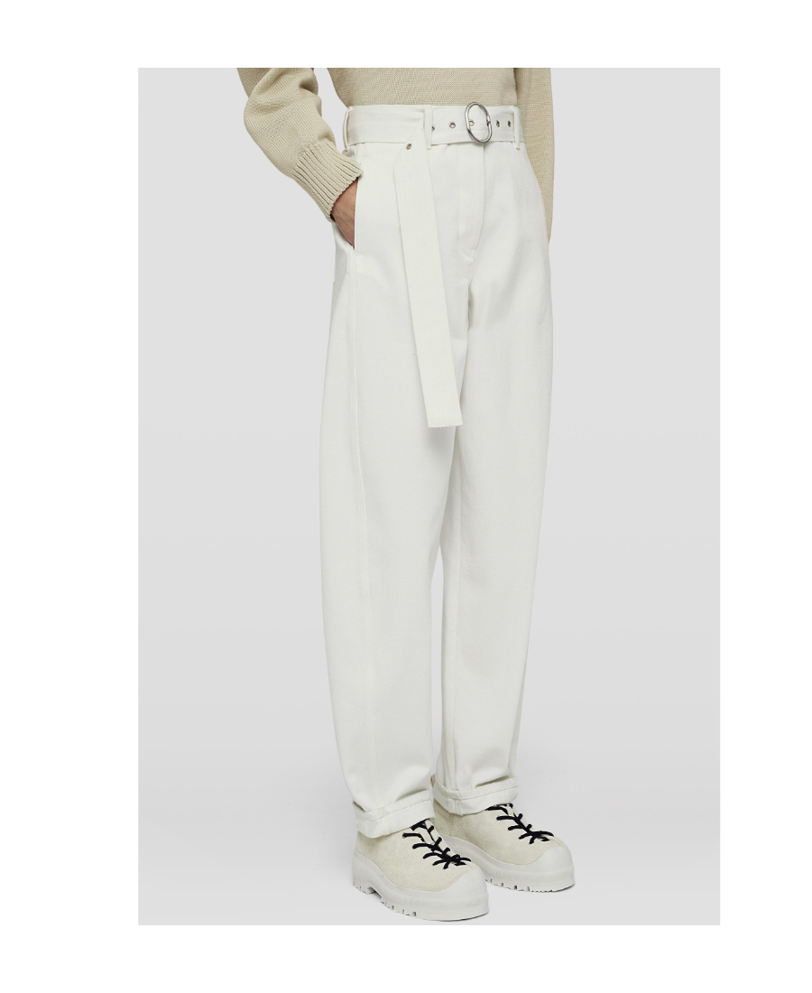 Jil Sander High-waisted Wide-leg Jeans In White