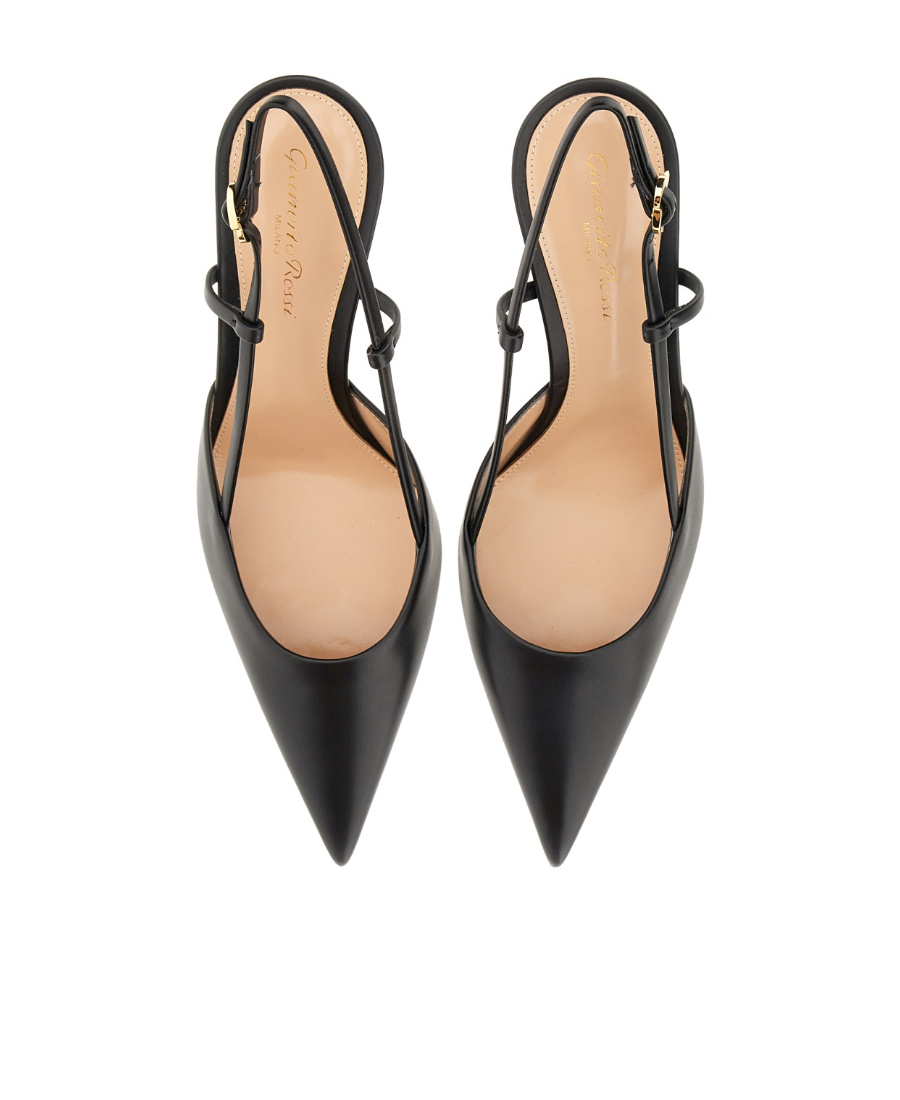 Gianvito Rossi 85mm Ascent Leather Slingback Pumps In Black
