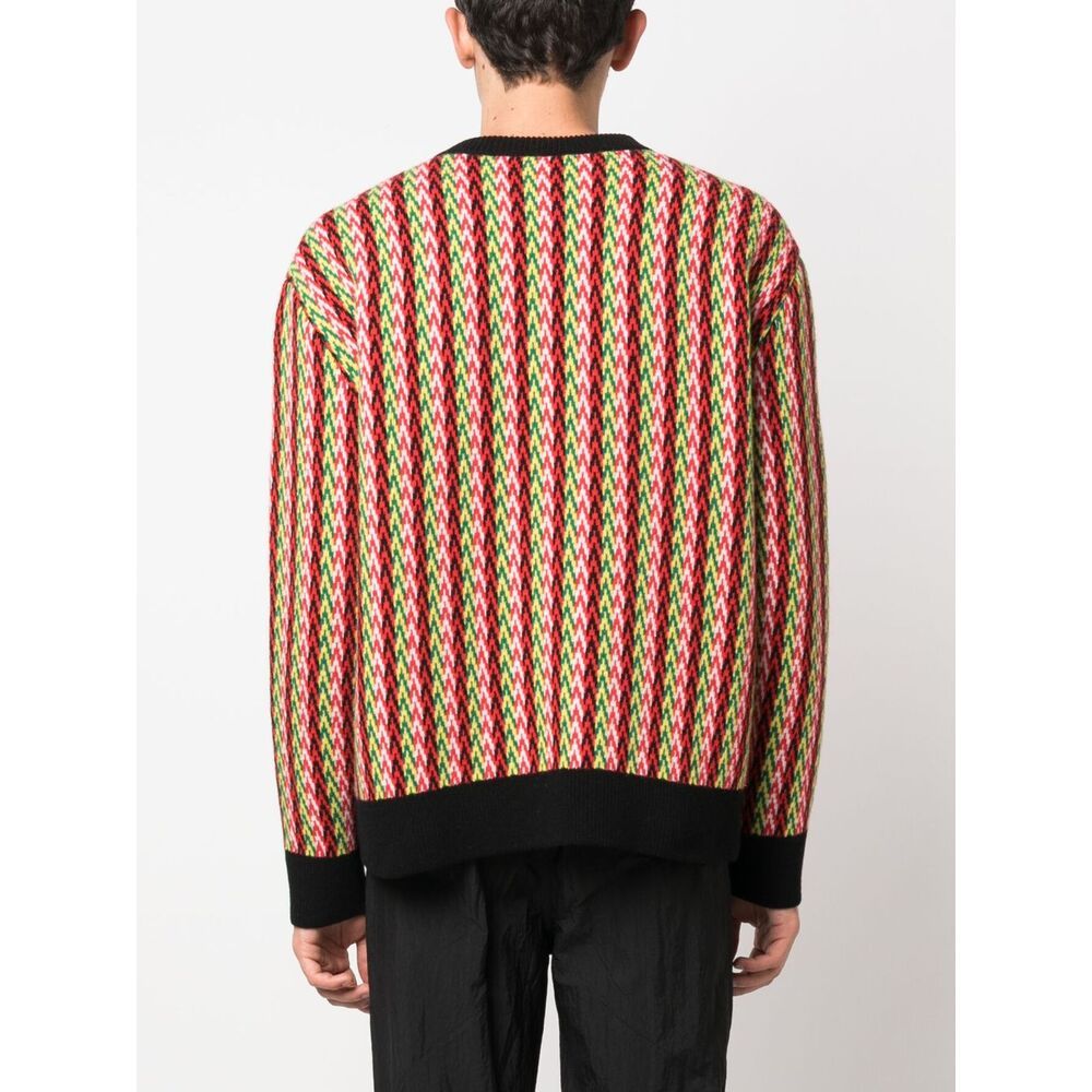 Shop Lanvin Chevron-motif Jumper In Brown