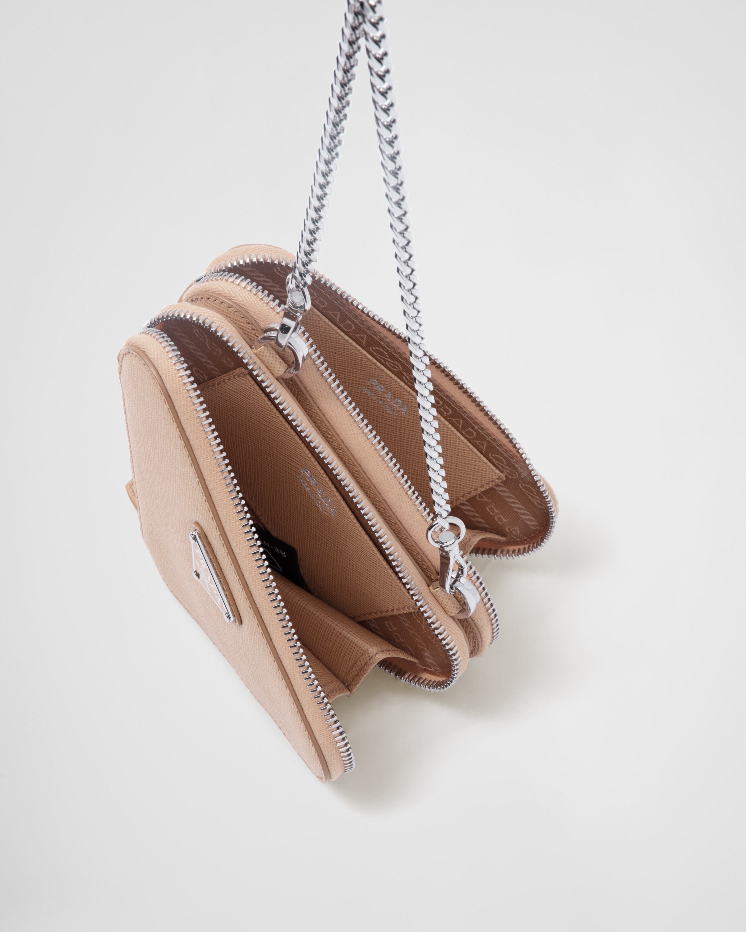Prada Mini Triangle Crossbody Bag In Pink