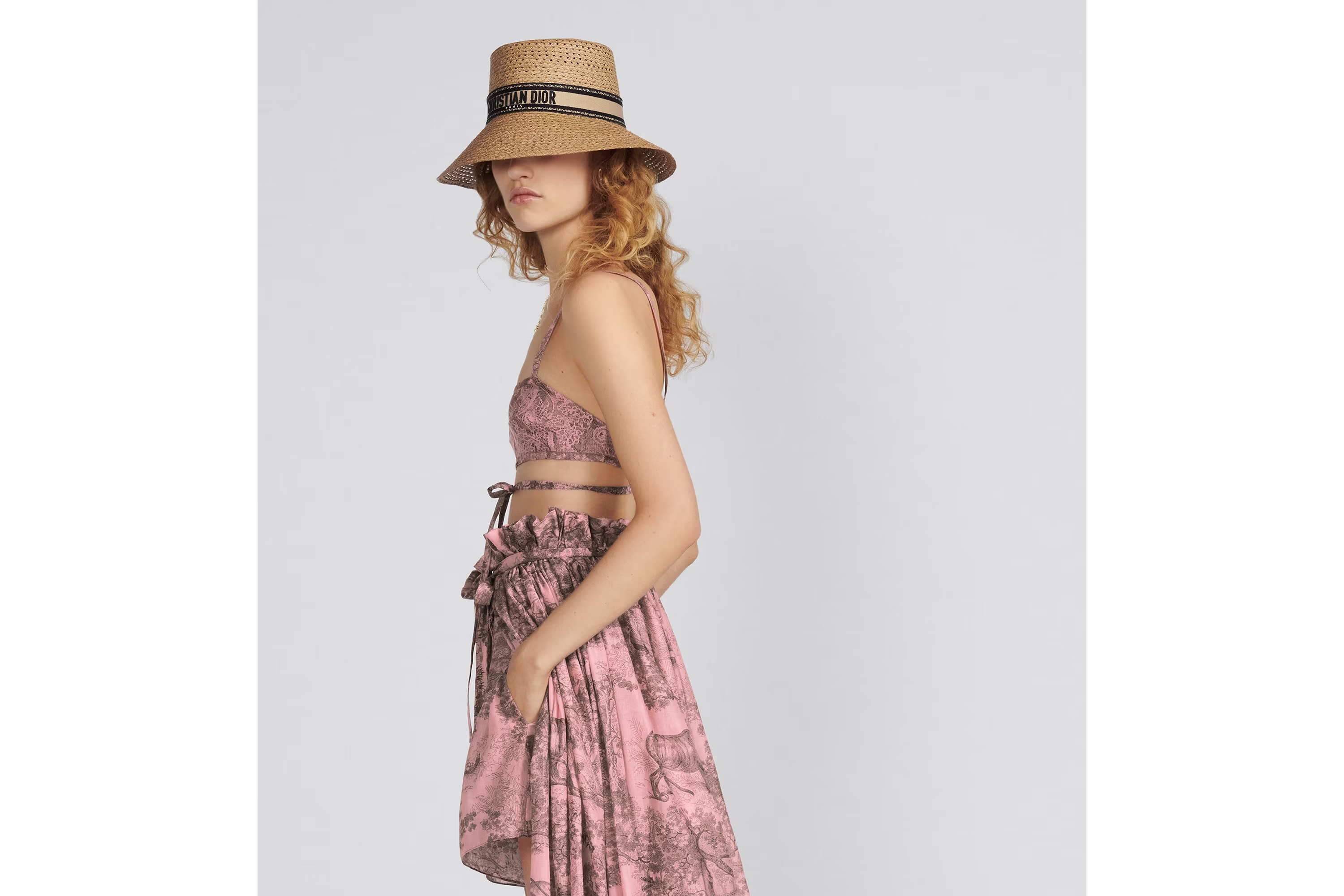 Dior Lace-up Underwear In Pink