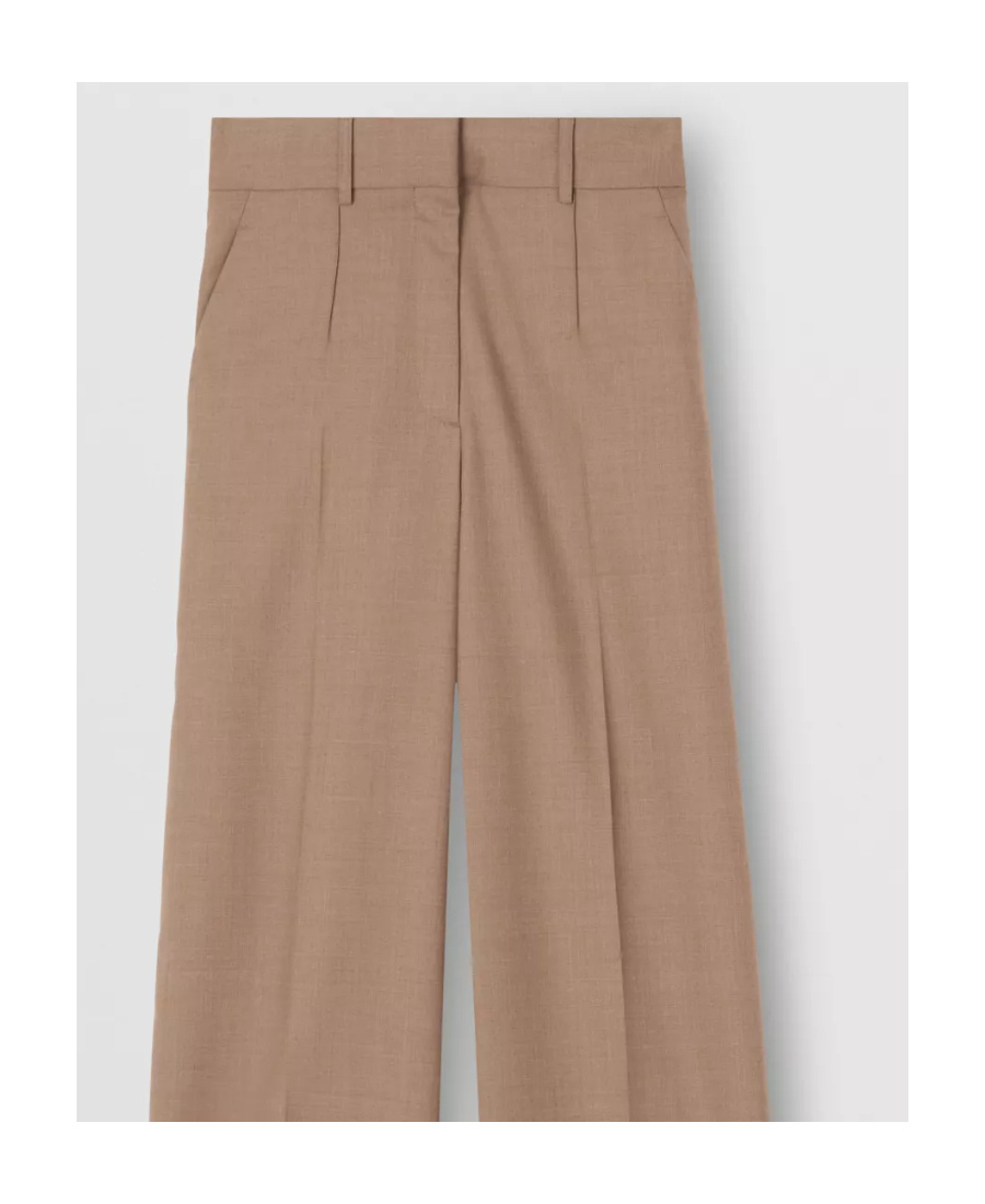 Burberry Wide-leg Tailored Trousers In Brown