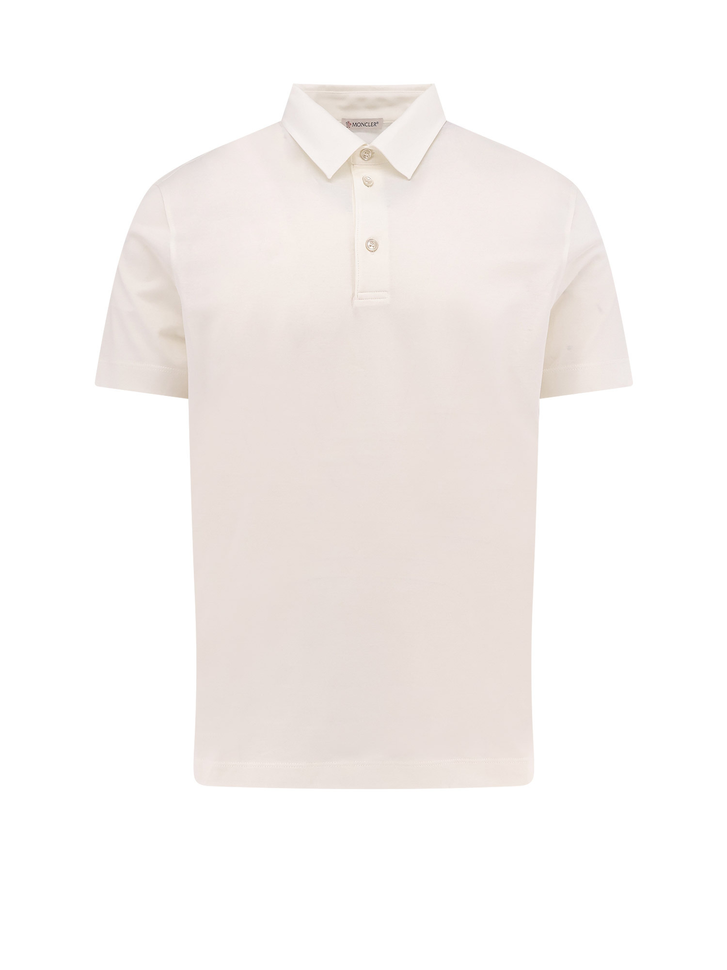 Moncler Short-sleeved Polo Shirt In White