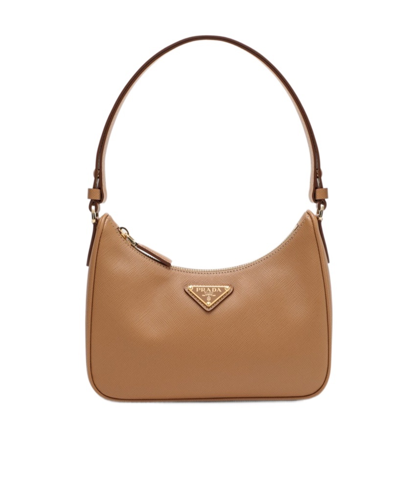 Prada Re-edition Beige Mini Bag In Saffiano Women In Nude