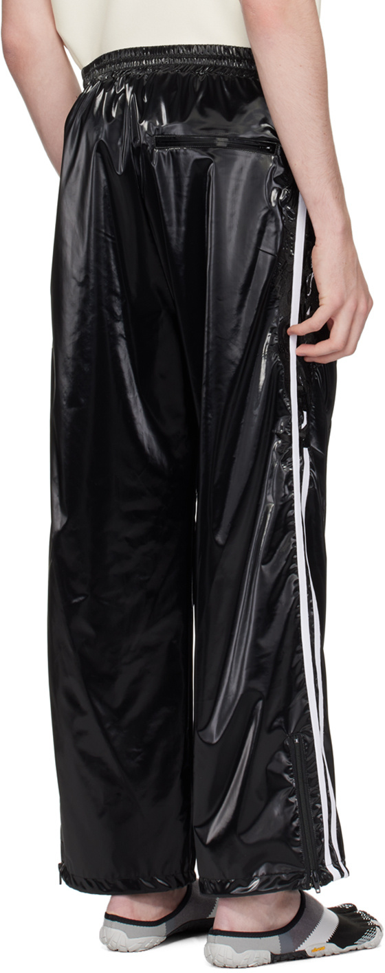 Doublet Laminate Track Pants In Black