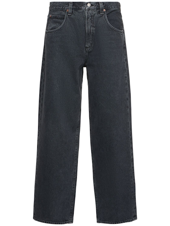 Agolde Wide-leg Trousers With Vintage Finish In Black