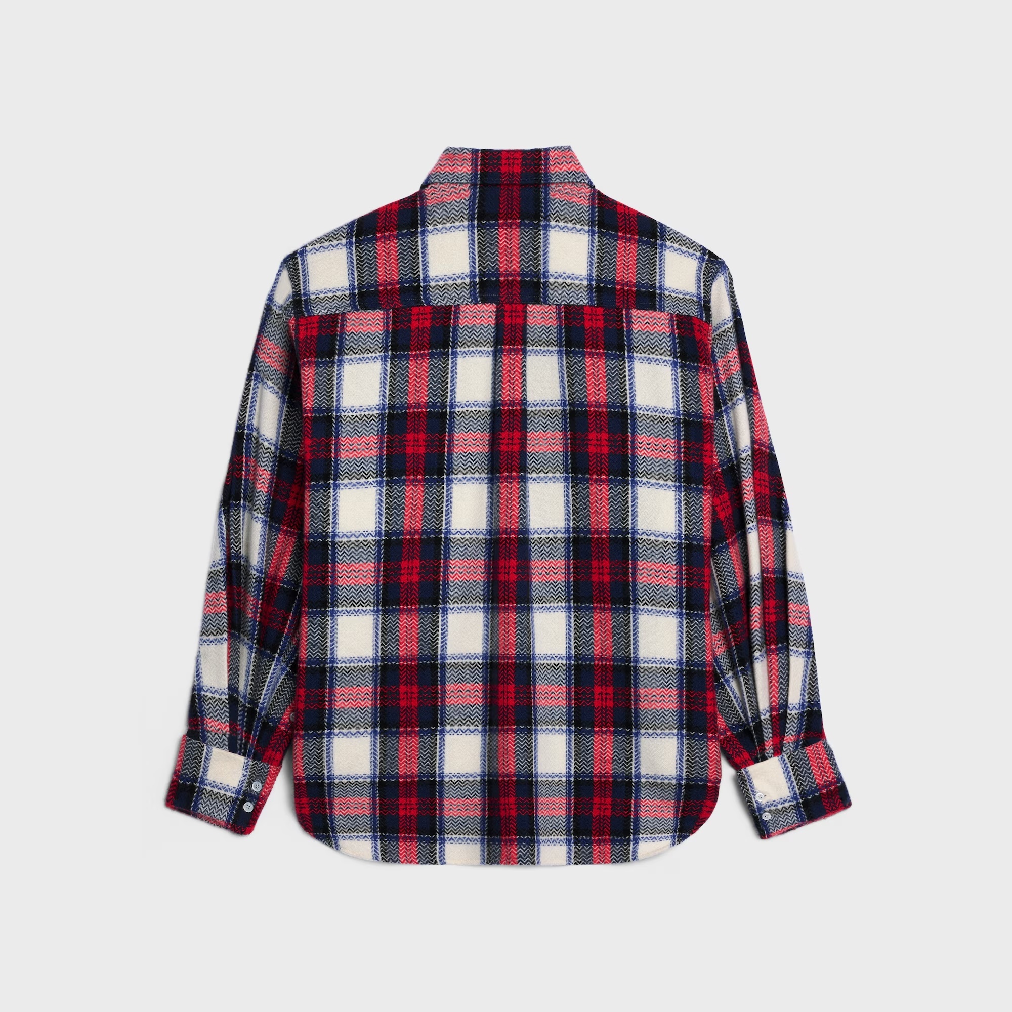 Celine Shirt In Checked Cashmere In Multi