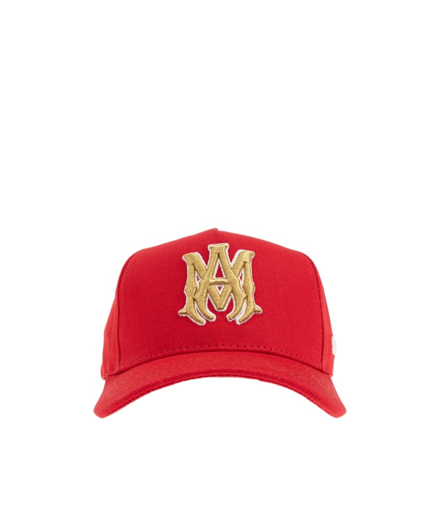 Amiri Red Ma Outline Canvas Cap In Red