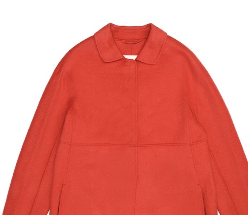 Max Mara Lapel Coat In Red