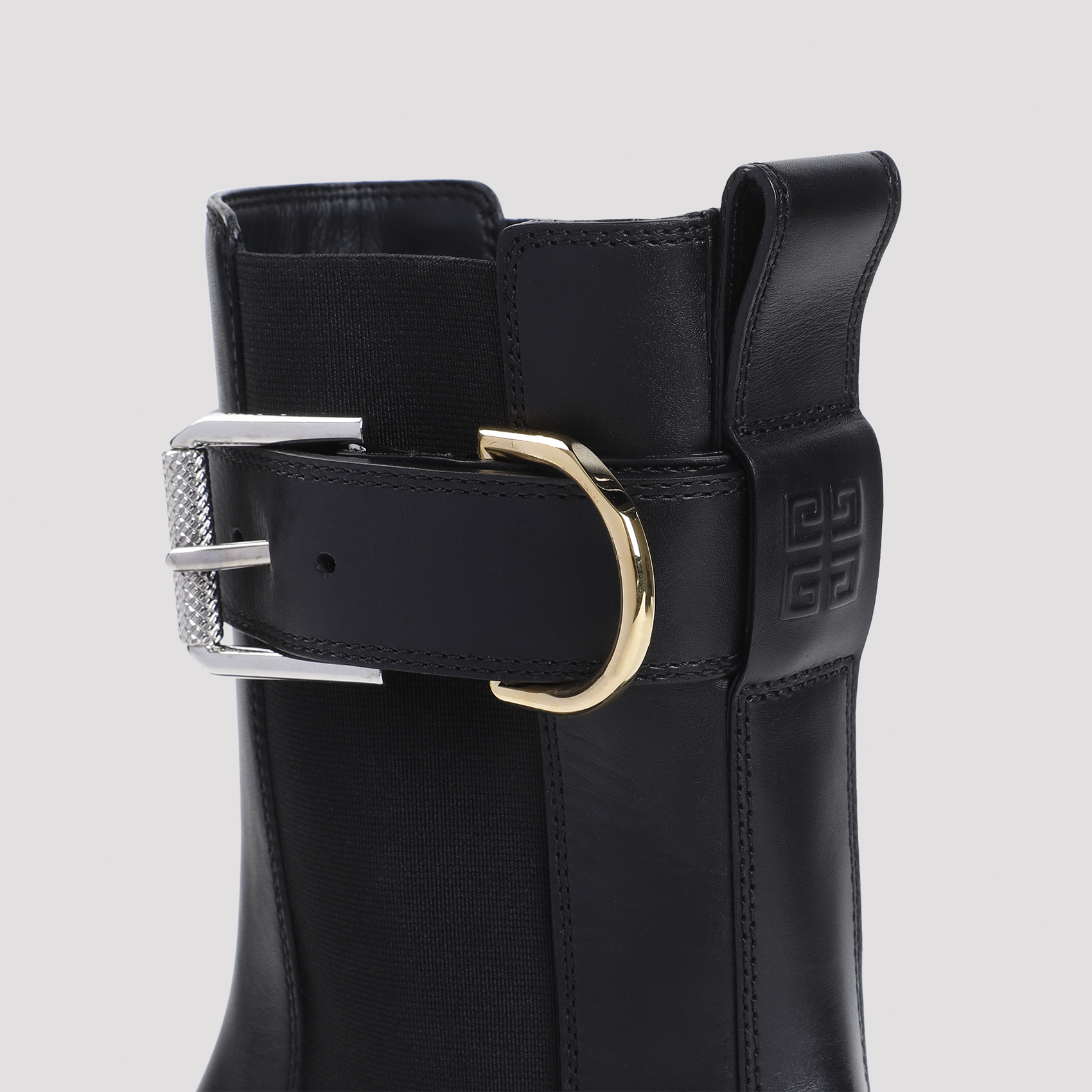 Givenchy Voyou Leather Buckle Chelsea Boots In Black