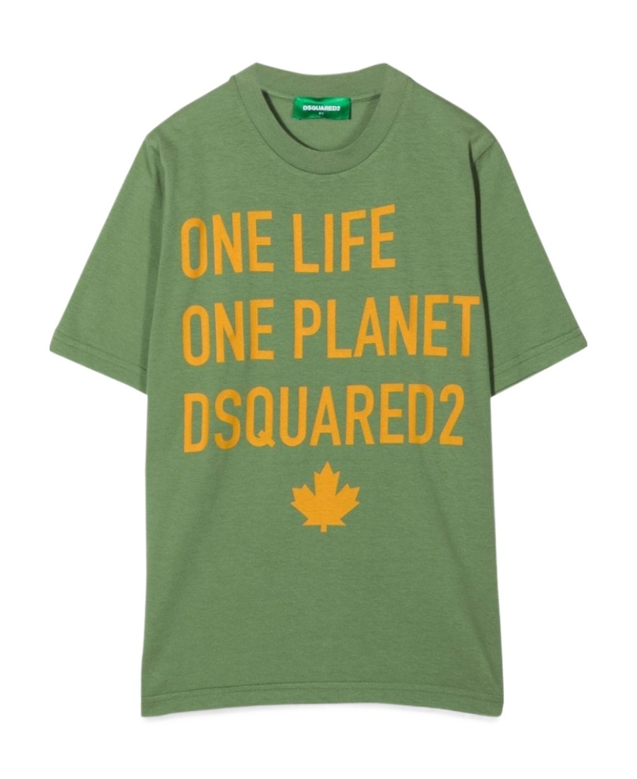 Dsquared2 Teen One Life One Planet T-shirt In Green
