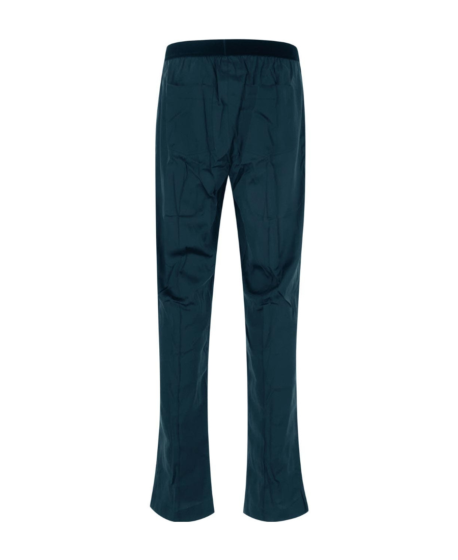 Tom Ford Tailored Silk Pyjama Bottoms In Blue